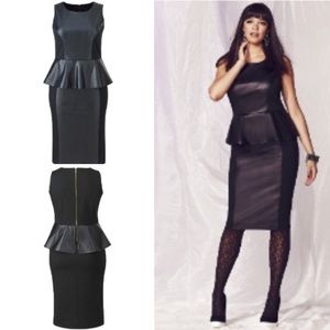 Leather Peplum Dress